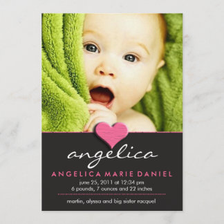 Moda simple Invitación del bebé