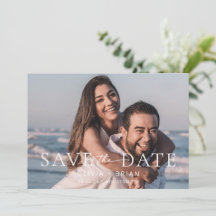 Moda + Simple Modern Save the Date Photo Card