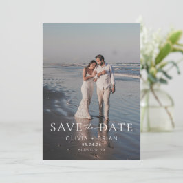 Moda + Simple Modern Save the Date Photo Card