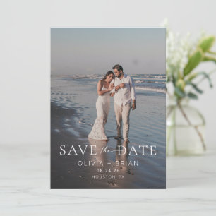 Moda + Simple Modern Save the Date Photo Card