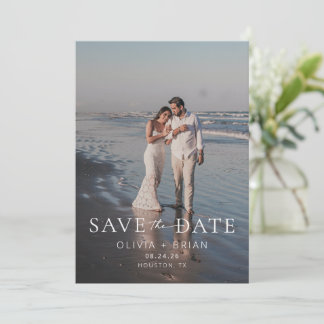 Moda + Simple Modern Save the Date Photo Card