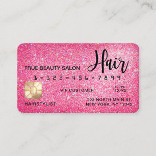 Moda Sparkly Neon Pair tarjeta de crédito Purpurin