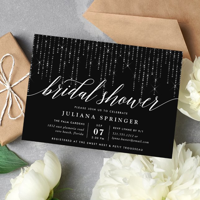Moda String Lights Bridal Shower Invitación (Subido por el creador)