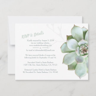 Moda Suculento Boda RSVP y Alojamiento