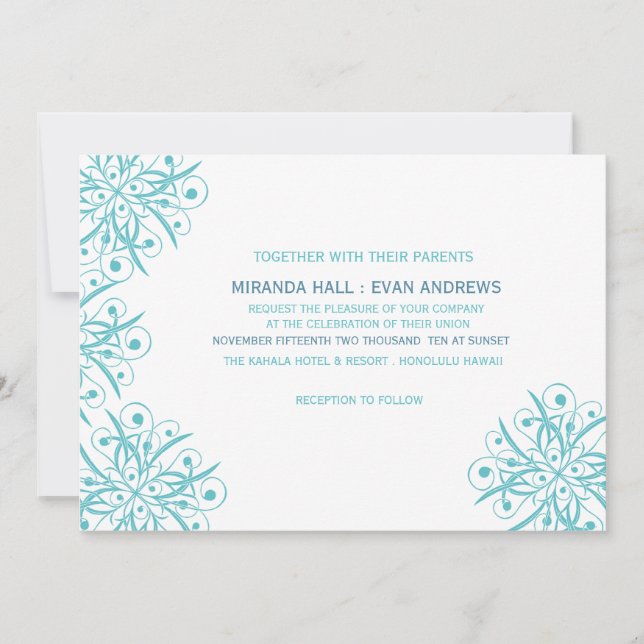 Moda - Tarjeta de invitación de boda (Anverso)