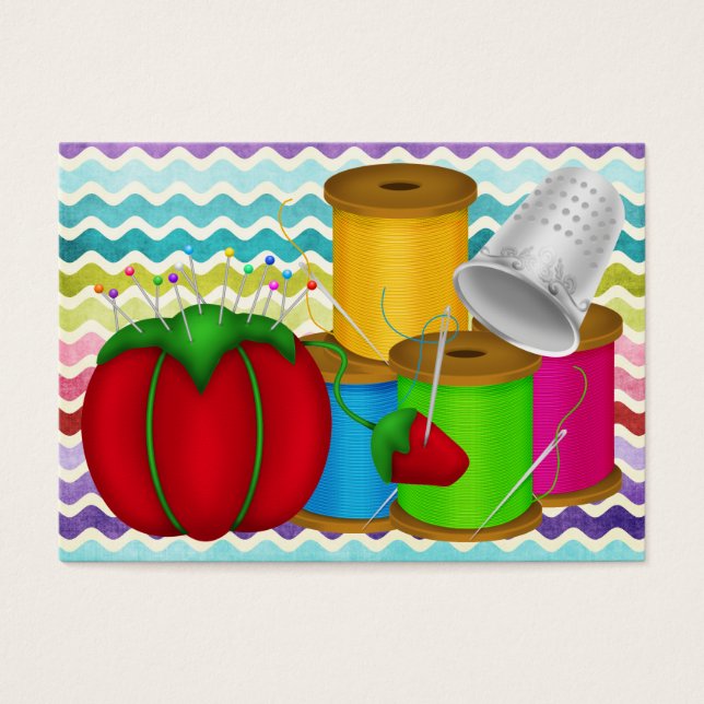 Moda - Tarjeta Seamstress / Etiqueta - SRF (Frente)