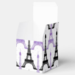 moda Torre Eiffel Purple Cajas de favores personal