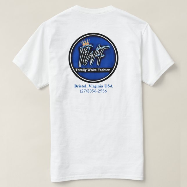 Moda totalmente despertada | Marca | Camiseta (Reverso del diseño)