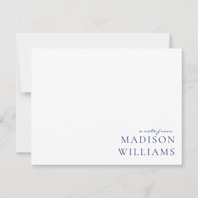 Moda Una Nota De La Tarjeta De Nota Azul De La Tip (Anverso)