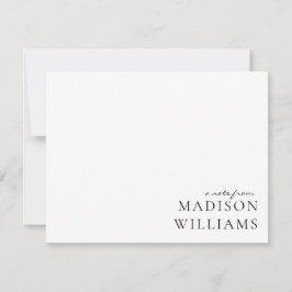 Moda Una Nota De La Tarjeta De Nota De Tipografía