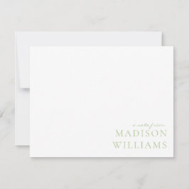 Moda Una Nota De La Tarjeta De Nota Verde De La Ti