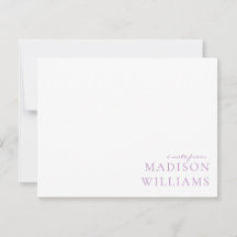 Moda Una Nota De Script Typography Purple Note