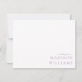 Moda Una Nota De Script Typography Purple Note