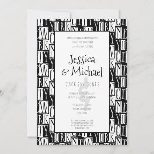 Moda urbana Invitaciones a la boda en Nueva York