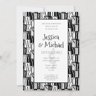 Moda urbana Invitaciones a la boda en Nueva York