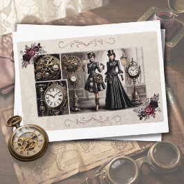Moda Victoriana Vintage para Mujeres Tarjeta Posta