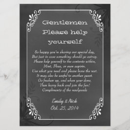 Moda Vintage Chalkboard Look Boda Cesta Rótulo