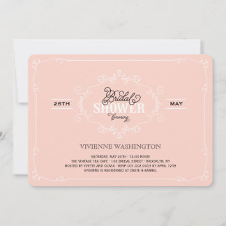Moda Vintage Florece Invitación a ducha de novia r
