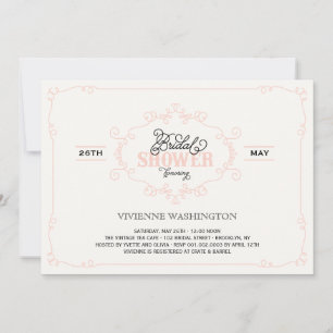 Moda Vintage Florece Invitación a ducha de novia r