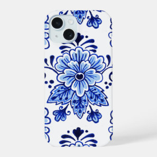Moda Vintage Holandés Delft Blue Floral Pattern