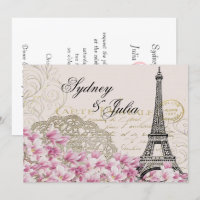 Moda, Vintage, París, Invitación a la boda
