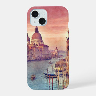 Moda Vintage Venecia Canal Pastel Watercolor Art
