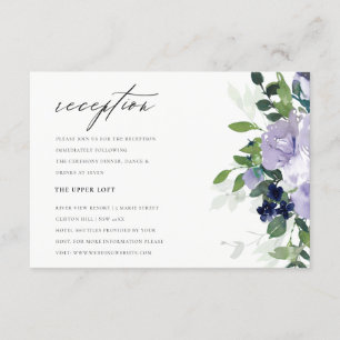 Moda Violeta Morada Floral Leafy Boda Recepción