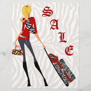 Moda Volante Zebra Bolsa de mano Maleta Rojo Tan