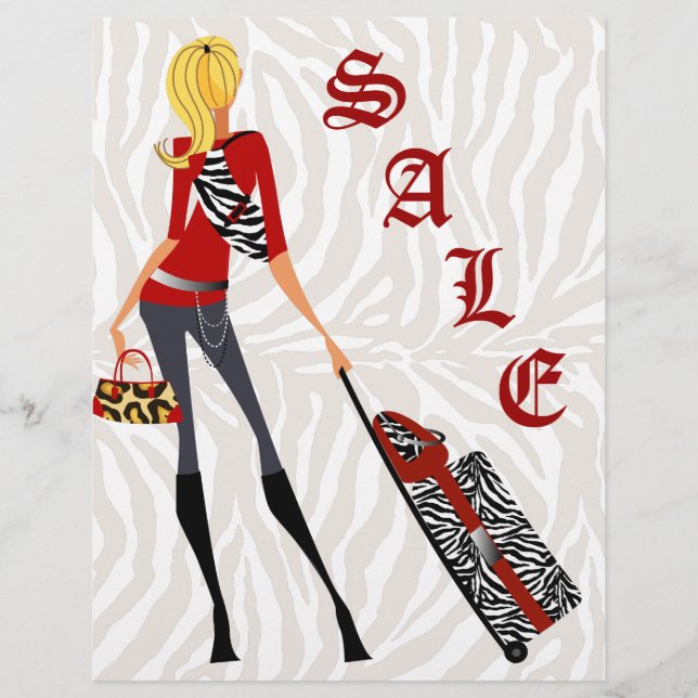 Moda Volante Zebra Bolsa de mano Maleta Rojo Tan (Frente)