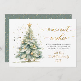 Moda Warmest Wiers Gold Script Árbol de Navidad