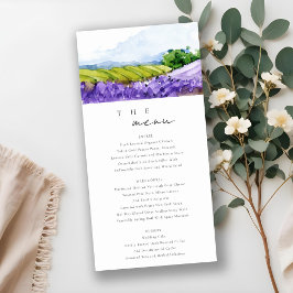 Moda Watercolor Lavender Fields Boda Tarjeta de me