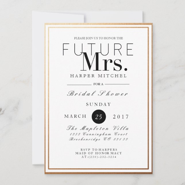 Moda y ducha formal de novias | Invitación al Reli (Anverso)