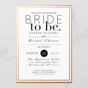 Moda y ducha formal de novias Invitación al Reli