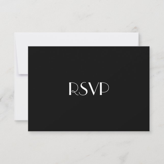 Moda y moderna boda gay Tuxedo RSVP (Anverso)