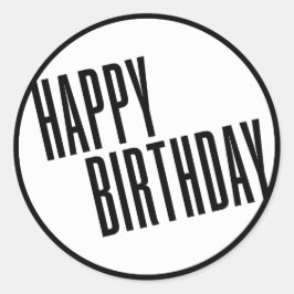 Moda y simple Pegatina de cumpleaños feliz de blan
