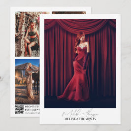 Modelado Comp Card Actuante 5 Photo Signature Scri