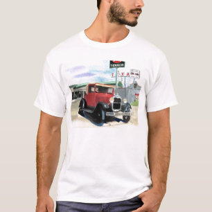 Modele la camiseta del coche antiguo de A