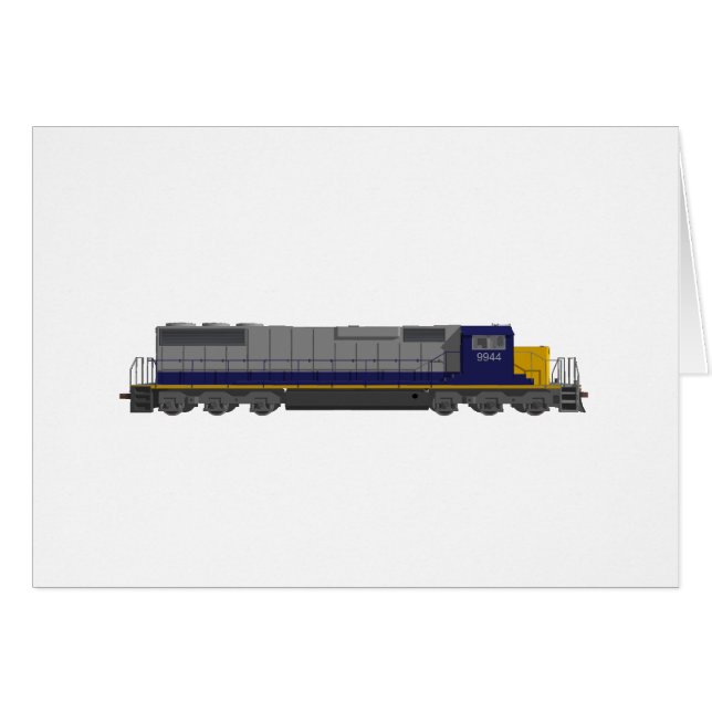 modelo 3D: Motor del tren: Ferrocarril: (Anverso (Horizontal))