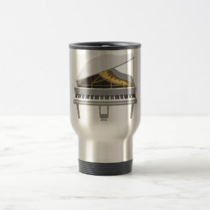 Modelo 3D: Taza de viaje de piano de cola blanco