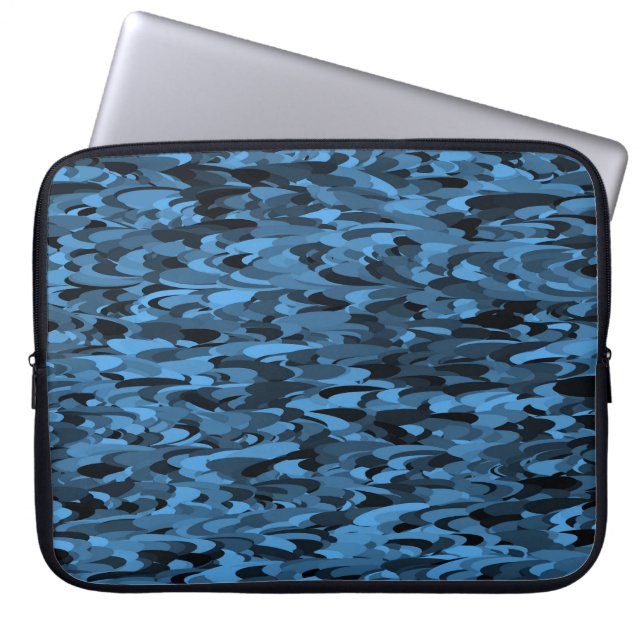 Modelo abstracto Bolsa electrónica azul negro (Frente)