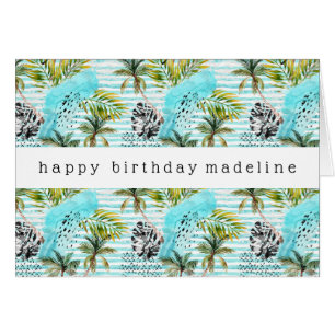 Modelo abstracto de la palmera de la acuarela