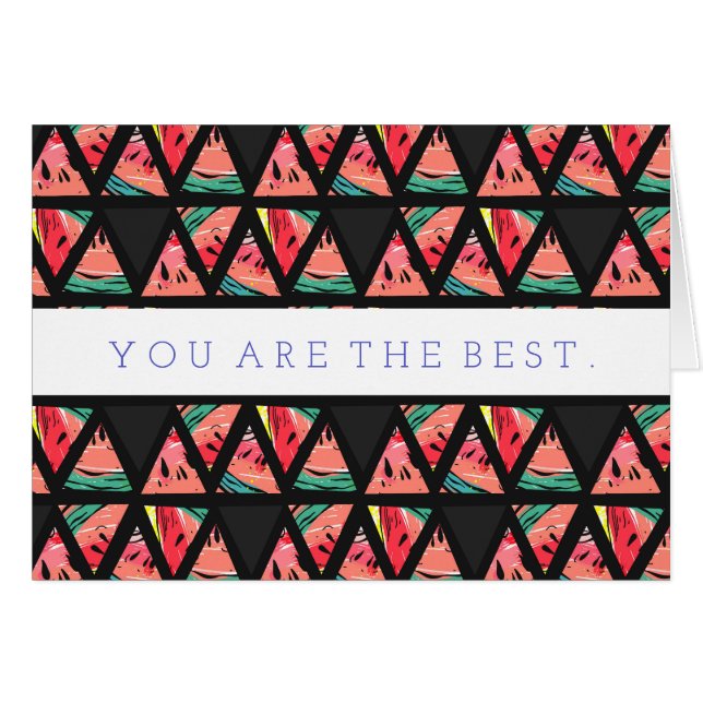 Modelo abstracto dibujado mano de la sandía (Anverso (Horizontal))