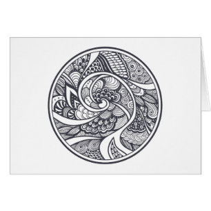 Modelo abstracto en estilo del Zen-Doodle