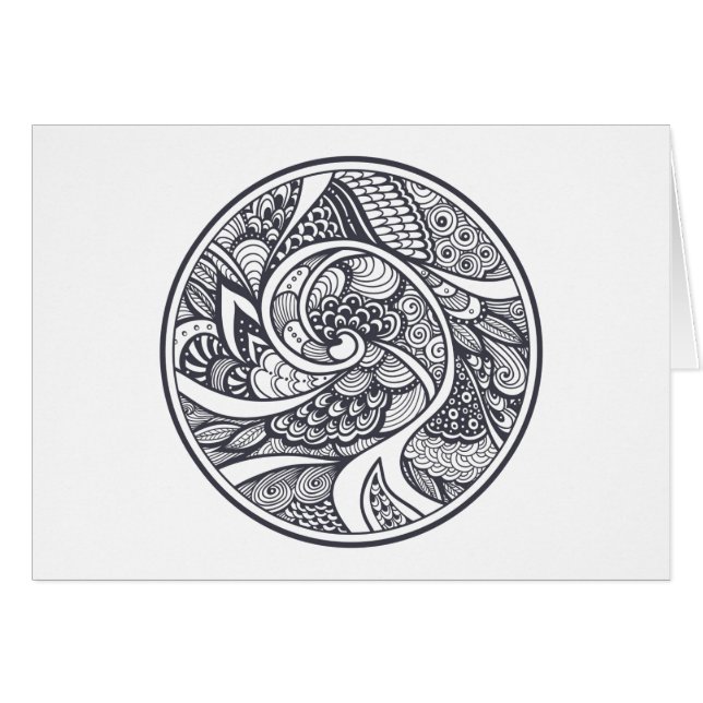 Modelo abstracto en estilo del Zen-Doodle (Anverso (Horizontal))