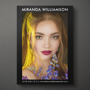 Modelo Actor 1 Tarjeta Comp Fotográfica 5x7 Negro