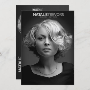 Modelo Actor 2 lateral 2 Foto 5x7 Comp tarjeta Zed