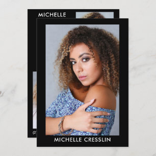 Modelo Actor 3 Foto Comp Comp Tarjeta Zed 5x7 Blk