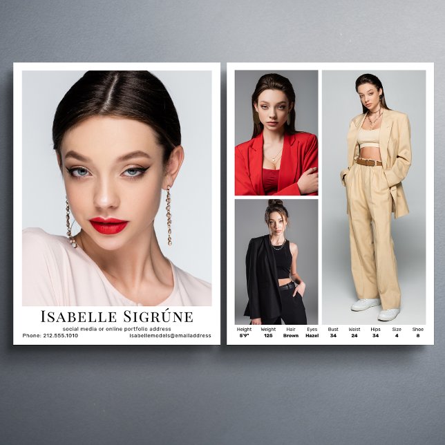 Modelo Actor 4 Foto 5.5x7.5 Comp Tarjeta Zed (Available in high quality print or instant download for quick messaging, email or self printing.)