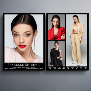 Modelo Actor 4 Foto 5.5x7.5 Plantilla de tarjeta C