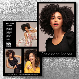 Modelo Actor 4 Foto Dos caras Plantilla Comp QR